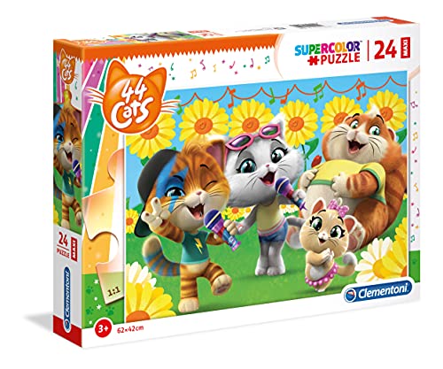 Clementoni Cats Maxi Puzzle 24 Piezas 44 Gatos, Multicolor (28500.6)