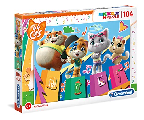 Clementoni Cats Puzzle 104 Piezas 44 Gatos, Multicolor (27271.6)