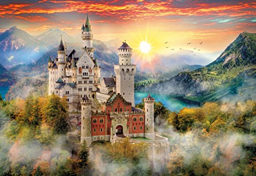 Clementoni- Collection: Neuschwanstein Los Pingüinos De Madagascar Puzzle, 2000 Piezas, Multicolor (32559)