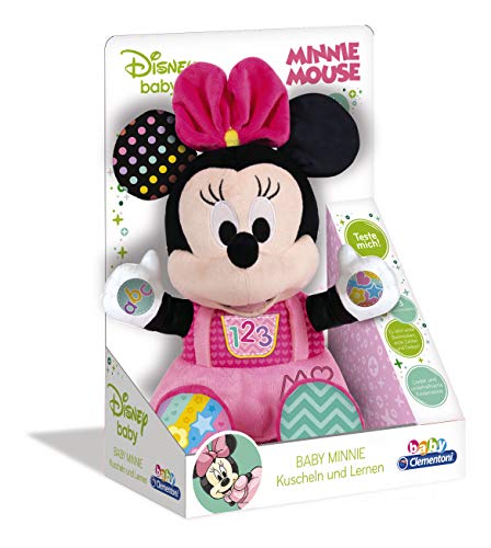 Clementoni- Disney Baby Minnie motricidad para niños pequeños, Juguete de Peluche para fomentar Desarrollo del lenguaje, Color Mehrfarben (59134)