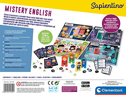 Clementoni – Juego de Mesa Inglés Misterioso (Mistery English)