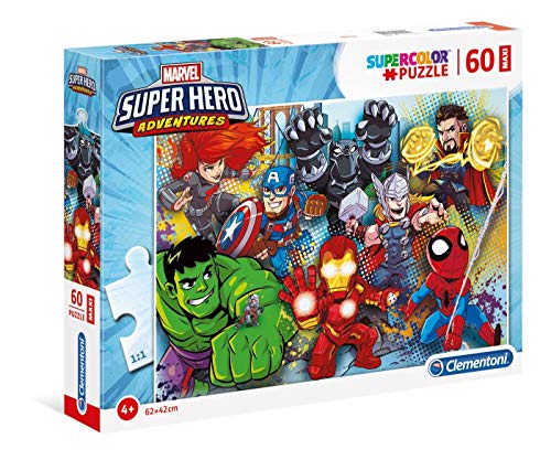 Clementoni- Marvel Super Hero Other Puzzle, 60 Piezas, Multicolor (26454.4)