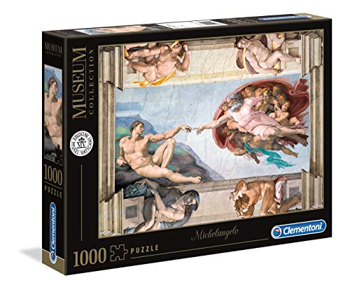 Clementoni- Michelangelo-Creazione dell'uomo Puzzle, 1000 Piezas, Multicolor (39496)