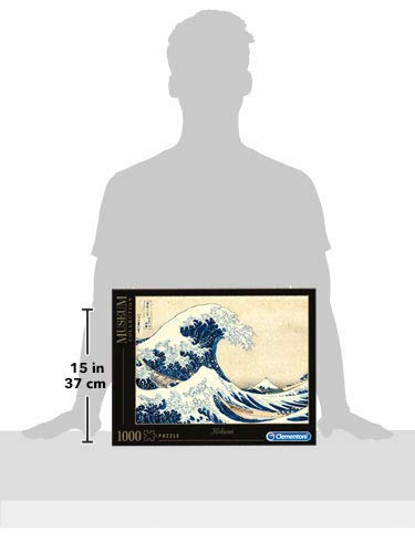 Clementoni- Museum Collection-Hokusai: La Grande Onda Los Pingüinos De Madagascar Puzzle, 1000 Piezas, Multicolor (39378)