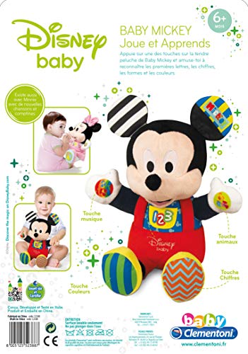 Clementoni Peluche de Actividades Disney Baby Mickey, Multicolor (52388)