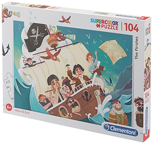 Clementoni Puzzle 104 Piezas Piratas, Multicolor (27278.5)