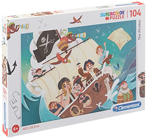 Clementoni Puzzle 104 Piezas Piratas, Multicolor (27278.5)