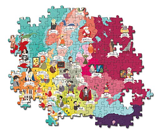 Clementoni Puzzle Mapa 250 Piezas Europa-Gente, Color (29061.1)