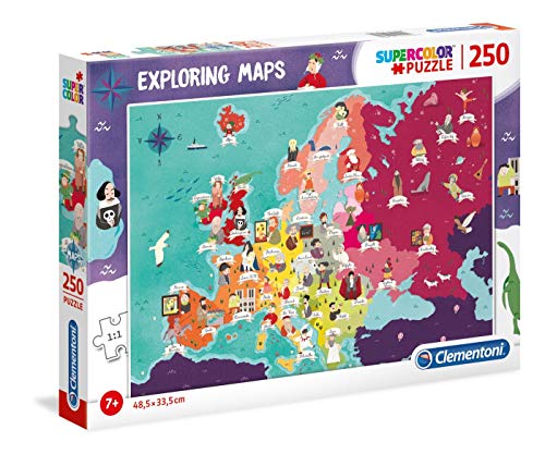 Clementoni Puzzle Mapa 250 Piezas Europa-Gente, Color (29061.1)