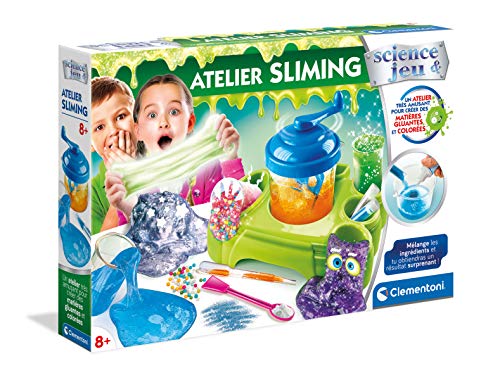 Clementoni- Science et Jeu – Taller Sliming, Juego científico, versión Francesa, Fabricado en Italia, a Partir de 8 años, Multicolor (52489)