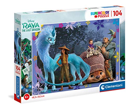 Clementoni Supercolor Disney Raya – 104 Piezas – Fabricado en Italia – Puzzle para niños de 6 años Color (27156)