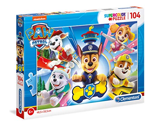 Clementoni Supercolor – Patrulla Canina – 104 Piezas, Rompecabezas para niños, Color (27262)