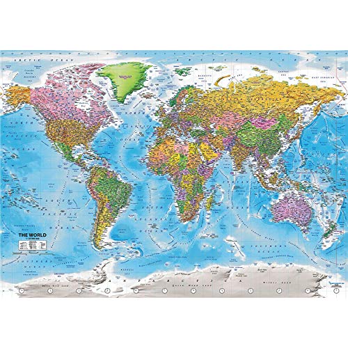 Close Up Rompecabezas/Puzzle Mapa del Mundo Premium - MAPS IN Minutes [2000 Piezas] (96,6cm x 68,8cm)