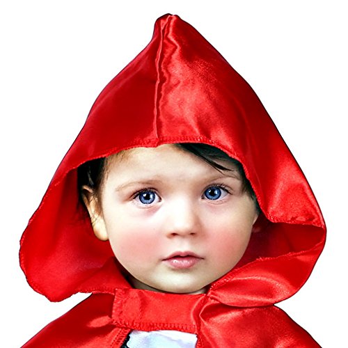 Cloudkids Disfraz Caperucita Roja Niña Vestido de Princesa tutú + Capa con Capucha Disfraces de Carnaval Fiesta Halloween Navidad Trajes Cosplay Infantil Bebé Recien Nacido a 2 años Niñas