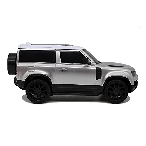 CMJ RC Cars Range Rover Discovery - Mando a distancia oficial para coche 1:24 con luces LED de trabajo, supercar controlado por radio (Range Rover Silver)