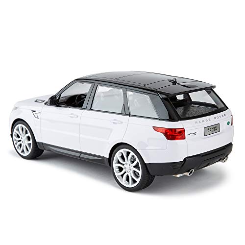 Cmj RC Coches™ con Licencia Oficial Mando a Distancia Range Rover Sport IN 30cm Tamaño 1:14 Escala en Blanco Color