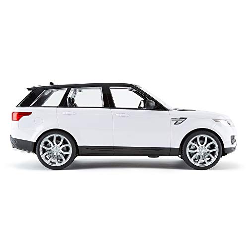 Cmj RC Coches™ con Licencia Oficial Mando a Distancia Range Rover Sport IN 30cm Tamaño 1:14 Escala en Blanco Color