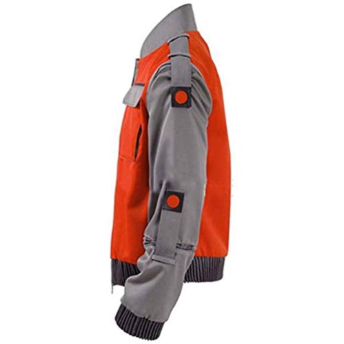 CNM LY Chaqueta de Nuevo al Futuro Naranja Outwear Hombres Mujeres Cosplay de Halloween Carnaval Traje Jr Marlene Seamus Marty Mcfly de Vestuario (Size : Medium)