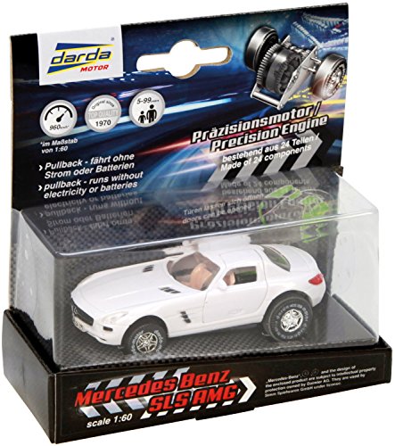 Coche de Miniatura Mercedes Benz SLS AMG Blanco (Darda 50375 )