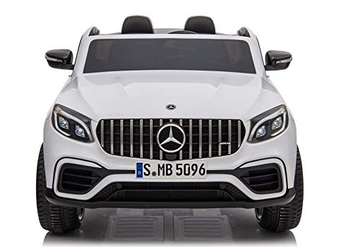 Coche eléctrico 2 plazas 12 V Mercedes GLC 63S blanco – Pack Luxe