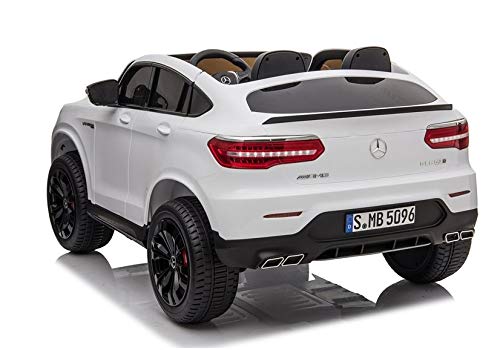 Coche eléctrico 2 plazas 12 V Mercedes GLC 63S blanco – Pack Luxe