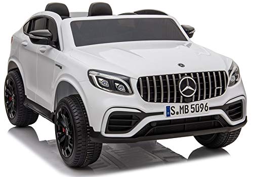 Coche eléctrico 2 plazas 12 V Mercedes GLC 63S blanco – Pack Luxe