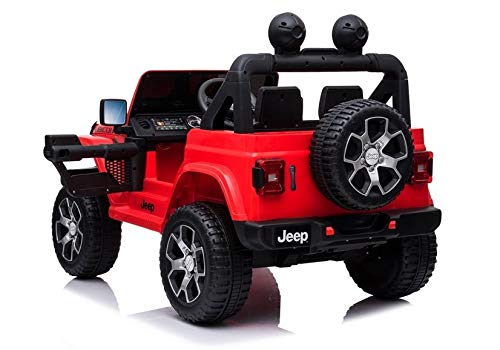 Coche eléctrico de 2 plazas 12 V Jeep Wrangler Rubicon negro – Pack Luxe