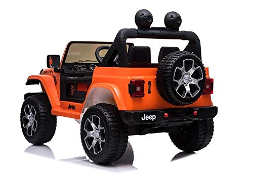 Coche eléctrico de 2 plazas 12 V Jeep Wrangler Rubicon Orange – Pack Luxe