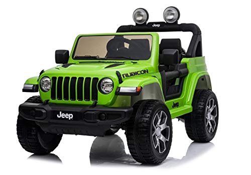 Coche eléctrico de 2 plazas 12 V Jeep Wrangler Rubicon Verde - Pack Luxe