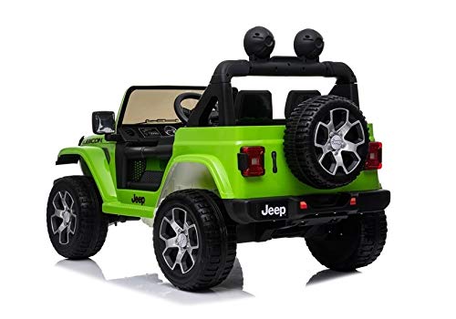 Coche eléctrico de 2 plazas 12 V Jeep Wrangler Rubicon Verde - Pack Luxe