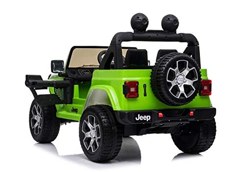 Coche eléctrico de 2 plazas 12 V Jeep Wrangler Rubicon Verde - Pack Luxe