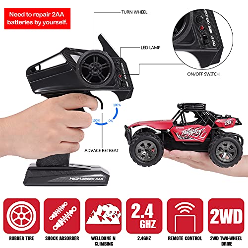 Coche Teledirigido Niños, Diealles Shine Radio Control Remoto Coches RC, Jeep Coche SUV Motor Cepillado Control Remoto Off-Road Crawler Coche