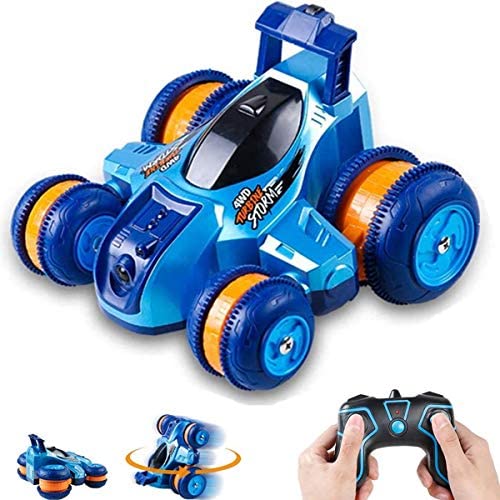 Coche teledirigido recargable, coche de carreras RC Stunt con control remoto de 2,4 GHz, coche de juguete de alta velocidad, radio, Buggy controlado por radio, para niños, color verde