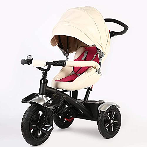 Cochecito de bebé, buggy, triciclo de empuje a mano para niños, cochecito reclinable de desmontaje de 360 ​​grados desmontable para niños de 6 meses a 6 años