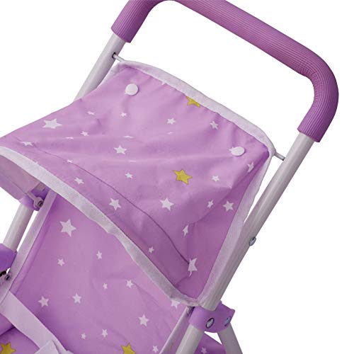 Cochecito de Muñecas Juegete Carrito de Bebé Púrpura de Olivias World OL-00006