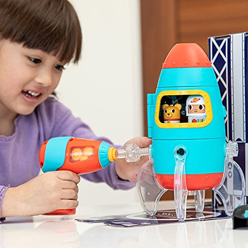 Cohete con Figuras atornillables Bolt Buddies de Design & Drill de Learning Resources, Juguete de construcción para desarrollar la motricidad Fina