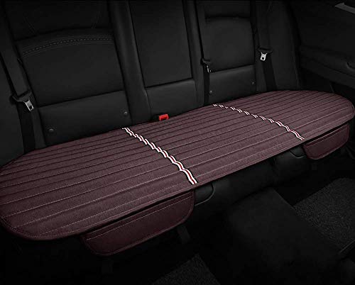 Cojín suave para asiento de automóvil, carbón de bambú con almohadillas interiores de cuero de PU para asiento de automóvil para viajes de oficina en casa, cuatro estaciones, universal, beige