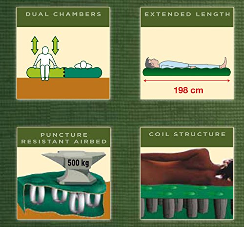 Coleman Maxi Comfort, Colchón de Aire, 198 x 137 x 22 cm, Verde Oliva