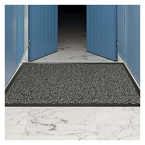 Colinas de Barrera de Servicio Pesado Mats de Goma Antideslizante Mats de Suelo Alfombras de Cocina Lavable Luz de Goma Puerta multicolora (Color : Grey, Size : 50cm x 80cm)