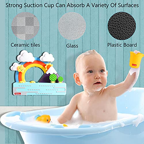 colmanda Juguetes de Baño para Bébé, Juguete de Bañera Niños, Bañera Juegos Cascada de Juguete de Bañera DIY Hora del Baño Juego, Regalo de Fiesta para Niños Niñas (7PCS)