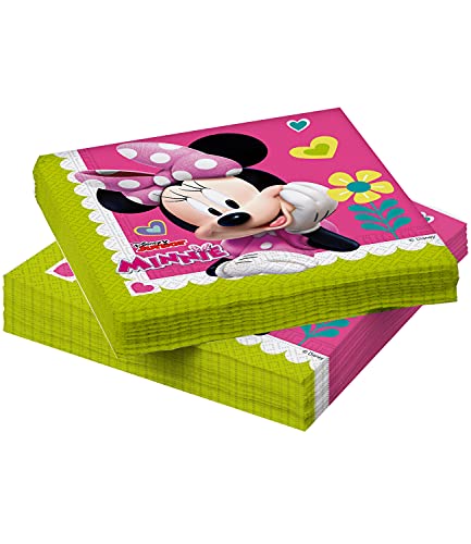 Colorbaby 87864 - Pack 20 Servilletas De Papel Disney Minnie Mouse Para Fiestas