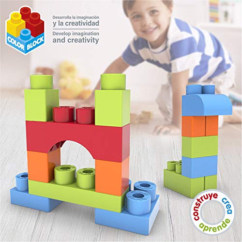 ColorBaby - Construcciones para niños juego construcción bolsa 35 piezas maxi color block (49276)