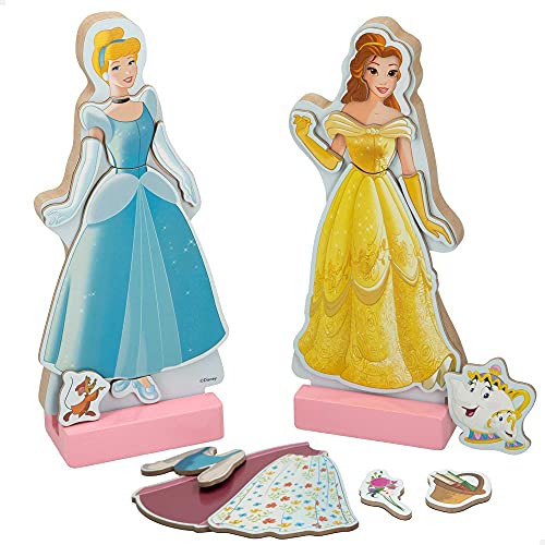 ColorBaby Disney 48726 - Woomax-Disney jgo Vestidos Madera magn 32x28 cm-Princesas