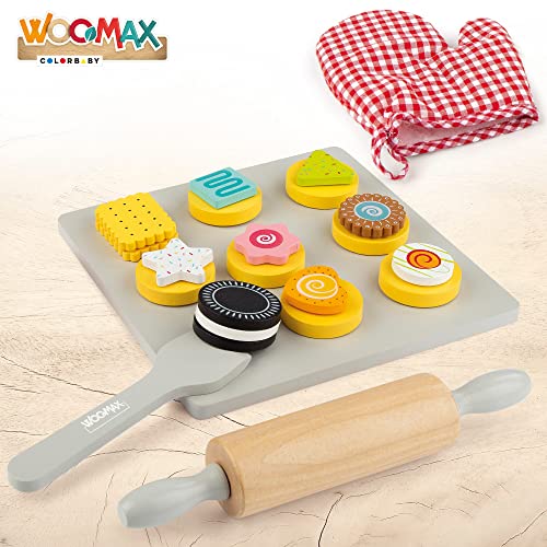 ColorBaby WOOMAX 49337 - Woomax-Set de Galletas de Madera +24m