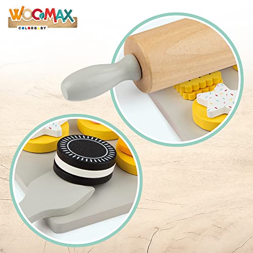 ColorBaby WOOMAX 49337 - Woomax-Set de Galletas de Madera +24m