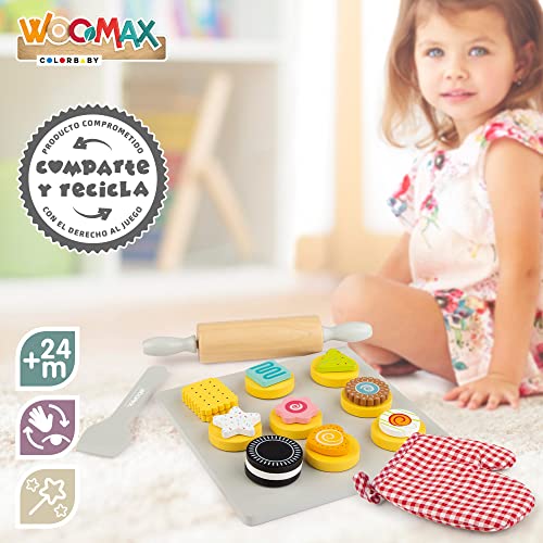 ColorBaby WOOMAX 49337 - Woomax-Set de Galletas de Madera +24m