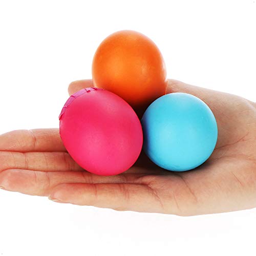 com-four® 24 Huevos de Pascua con Confeti - Huevos de Confeti de Colores para Pascua - Confeti en Huevos de gallina Reales y Pintados (púrpura. Rojo. Azul. Rosa. Amarillo. organge)