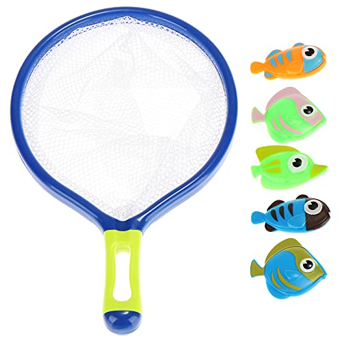 com-four® Juguete de baño de 12 Piezas - Juego de Captura de Peces con Red - para la bañera y la Piscina Infantil (12 Partes - Captura Pescado)