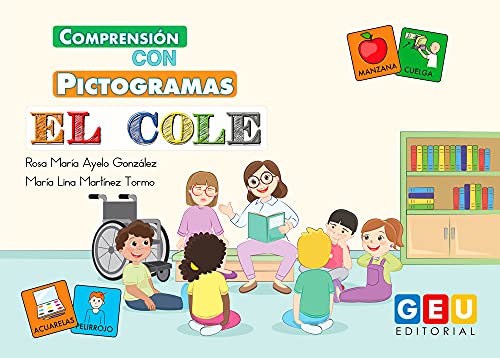 Comprensión con pictogramas: El Cole | aprendizaje De Lenguaje Por La Ruta Visual: Peppa Pig Material Escolar Infantil (Iniciación a la Lectura)