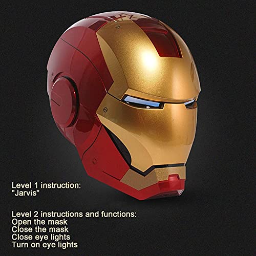 Con Bluetooth Casco Iron Man 1: 1MK7 Casco Mascarilla Facial Eléctrico Cosplay Modelo Que Viste Vengadores Película Role-Playing Los Trajes De Halloween MK7